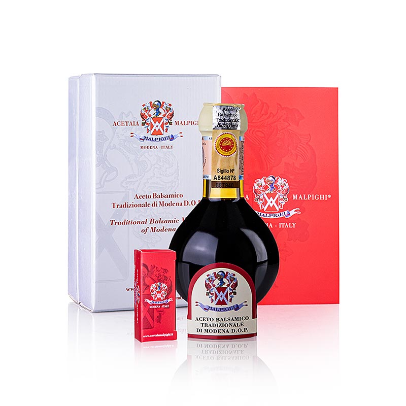 Aceto Balsamico Tradizionale di Modena DOP, Affinato, 12 Jahre, Geschenkbox, Malpighi, 100 ml