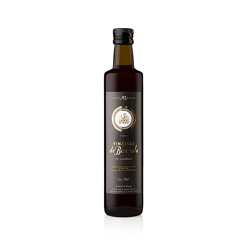 Vinaigre de vin rouge de Banyuls, méthode d'Orléans, Roussillon, acidité 7 %, El Gallet, 500 ml