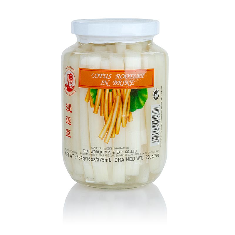Racines de lotus, en bâtonnets, en saumure, Chine, 454 g, env.50 pc