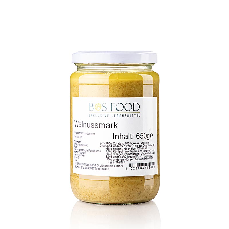 BOS FOOD Walnuss-Mark, 100% Mark ohne Zusatzstoffe, 650 g