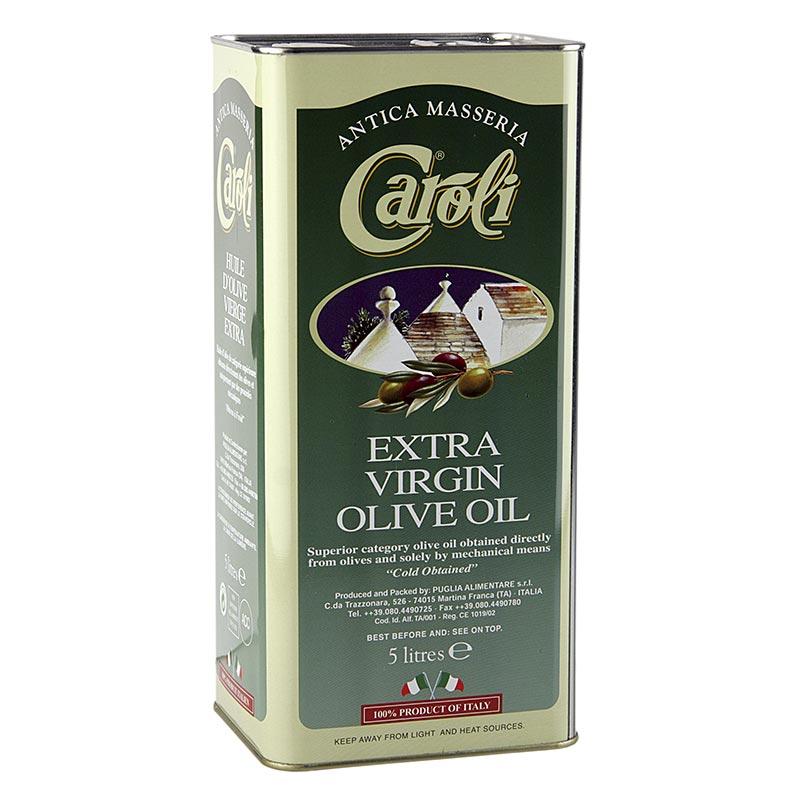 Huile d'olive , Caroli Antica Masseria « Classico », délicatement fruitée, 5 l