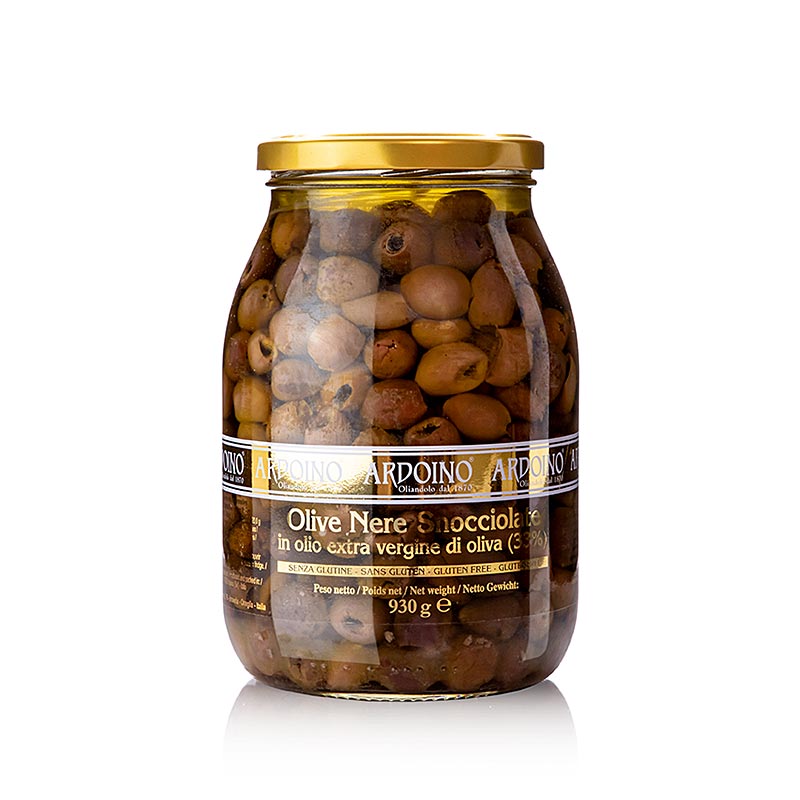 Olive nere snocciolate, Olio d'oliva, Ardoino, 930 g