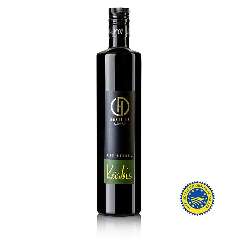 Olio di semi di zucca della Stiria IGP, puro al 100%, Hartlieb, 750 ml
