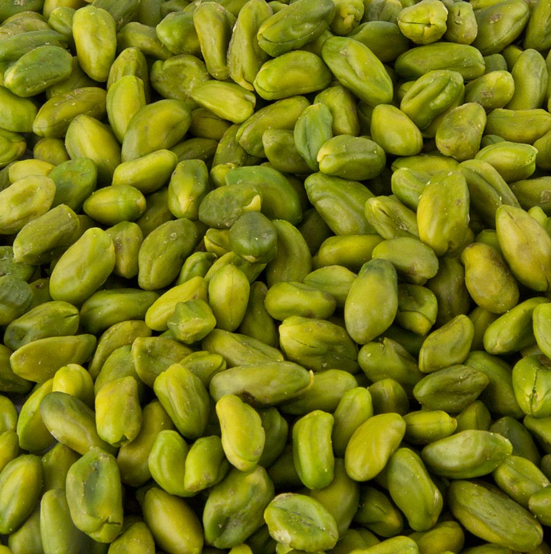 Pistaches décortiquées, vert clair, qualité cuisine, 1 kg
