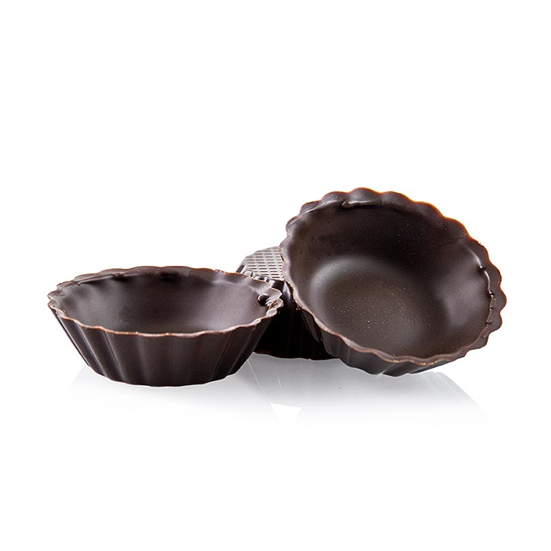 Dobla - Stampo per cioccolatini - Mini Cups, bordo ondulato, cioccolato fondente, ø 30-45 mm, altezza 13 mm
