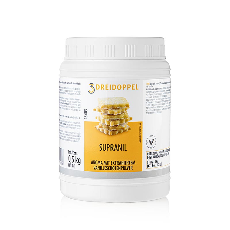 Supranil - Concentré de vanille en poudre, Dreidoppel, No.164, 500 g