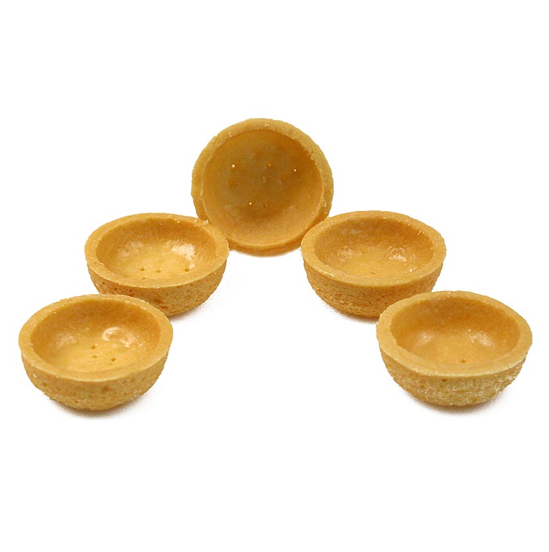 HUG - Mini-tartelettes à dessert, rondes, ø 3,8 cm, H 1,8 cm, pâte brisée, 1,19 kg, 270 pièces
