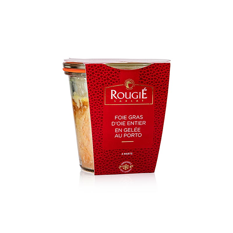 Rougie - Gänsestopfleber - Entier, in Portweingelée, 100% Foie Gras, Halbkonserve, Rougié