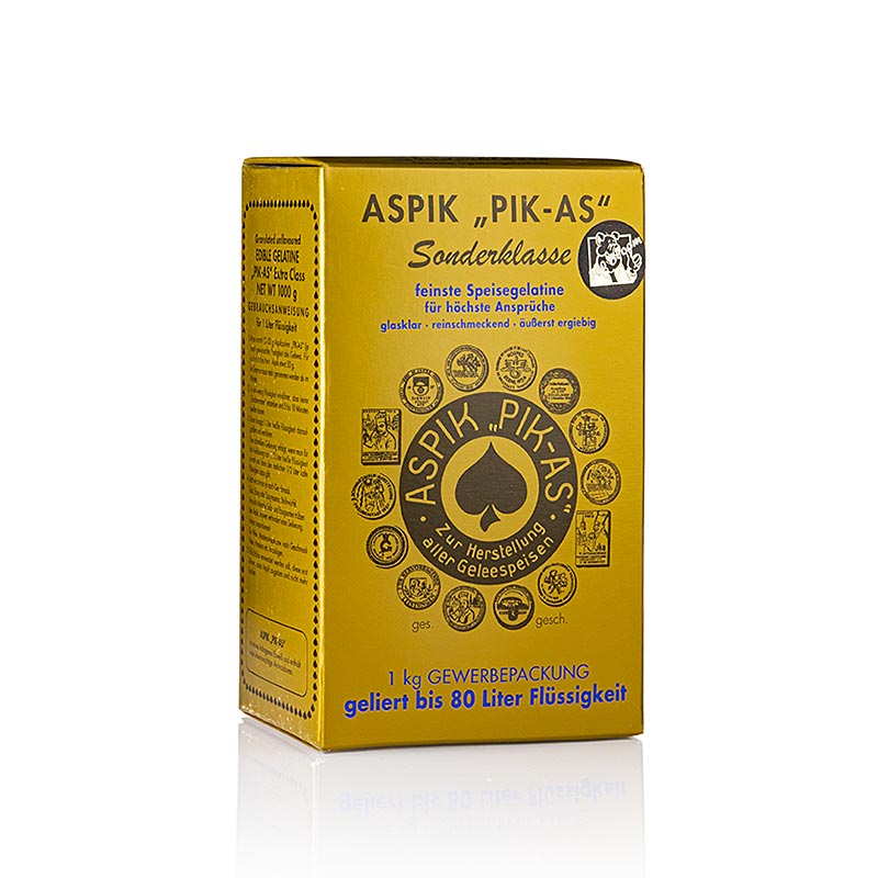 Poudre d'aspic "PIK-AS", classe spéciale, gélatine alimentaire, 300 Bloom, 1 kg