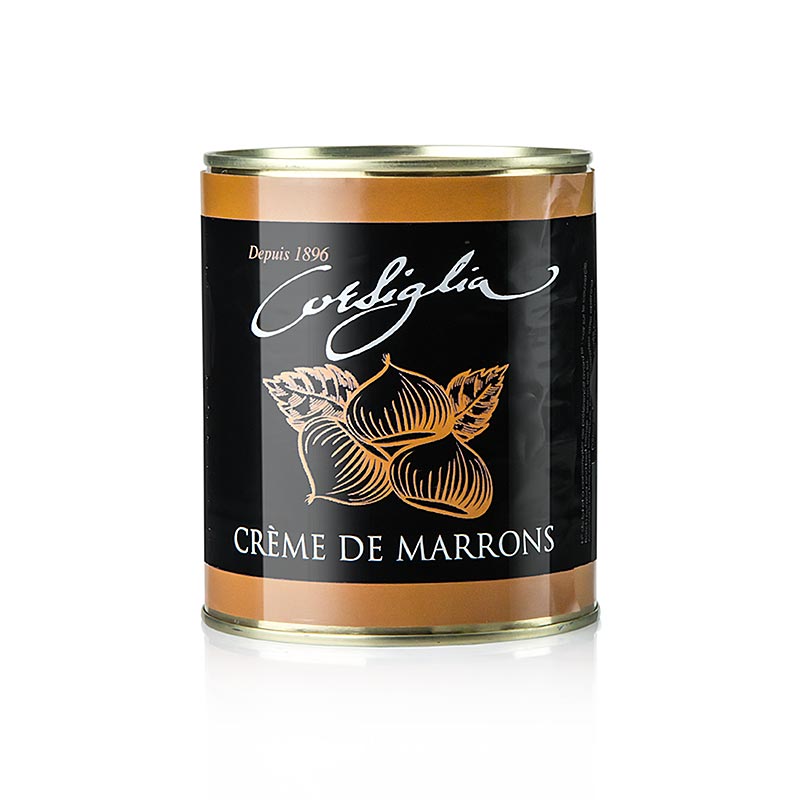 CORSIGLIA - Crema di castagne, castagne candite e vaniglia, morbida e dolce ( Lattina gialla), Facor, 1 kg
