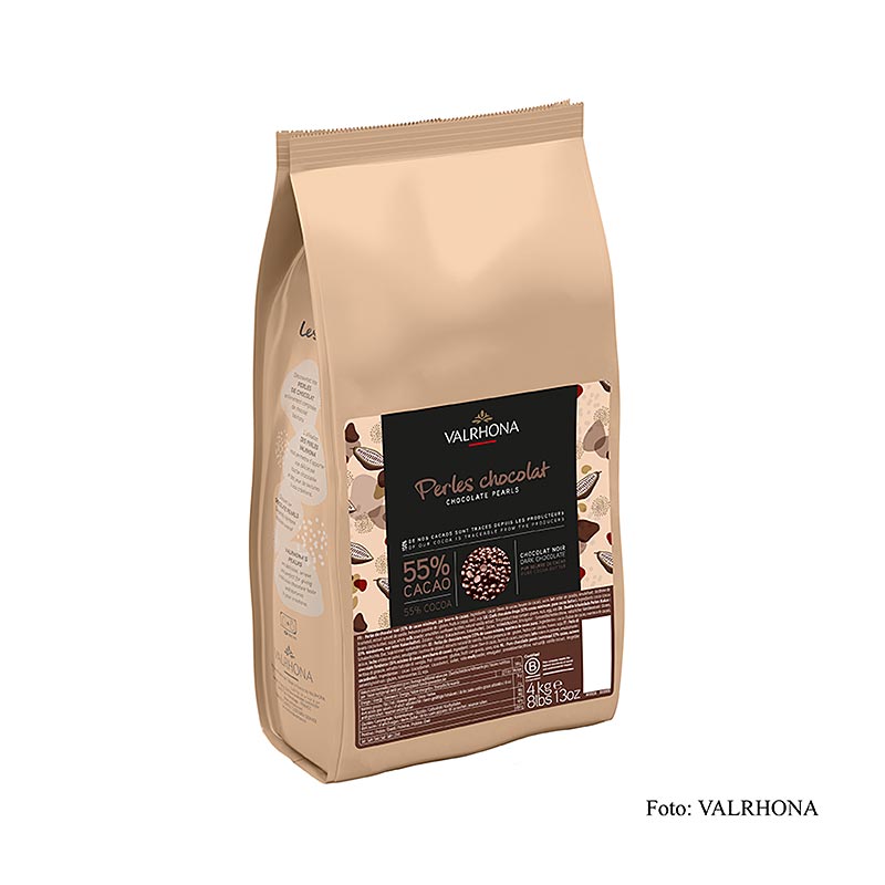 Perle di cioccolato da incorporare in impasti, 55% cacao, Valrhona, 4 kg