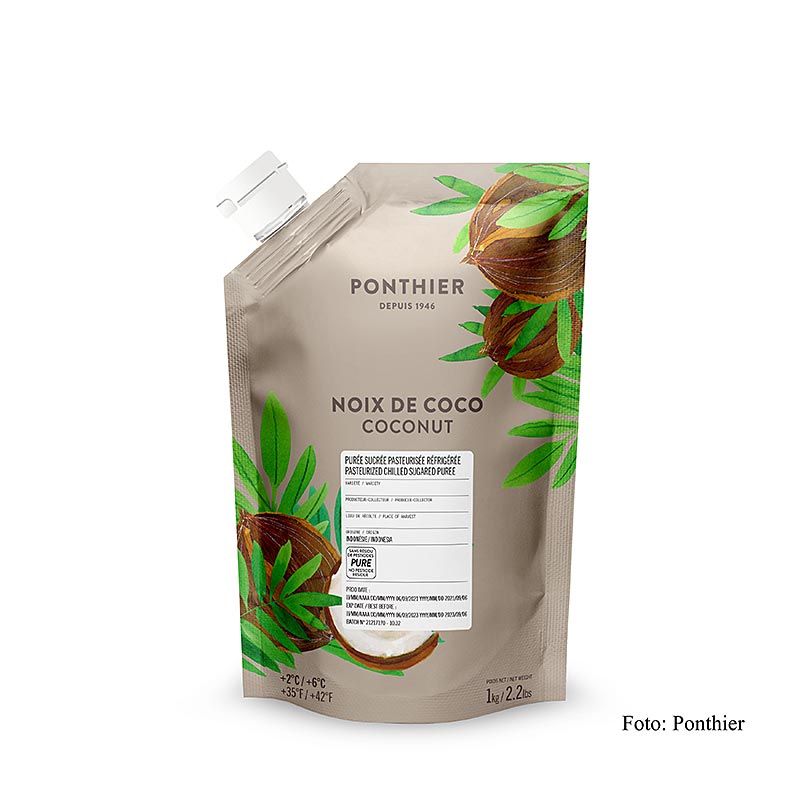 Ponthier Purea di cocco, con zucchero, 1 kg