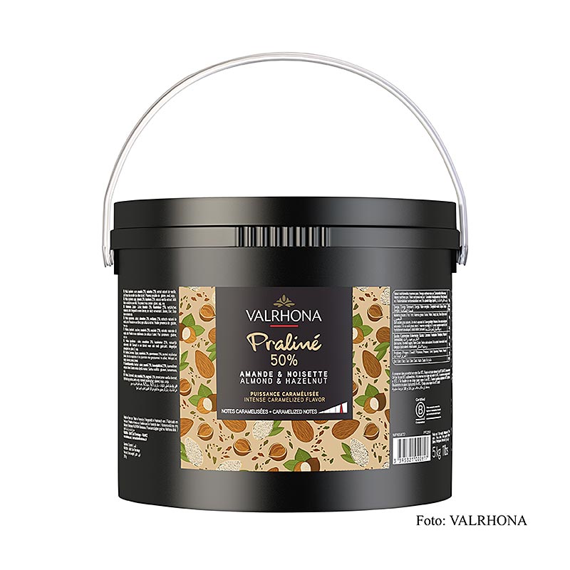 Valrhona - Praliné Masse fein, 25% Haselnuss, 25% Mandel, intensive Nussnoten, 5 kg