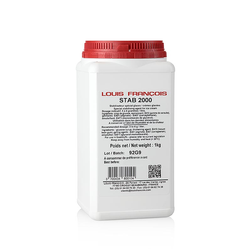 Stab 2000, stabilizzante per gelati e panna montata, Louis Francois, 1 kg