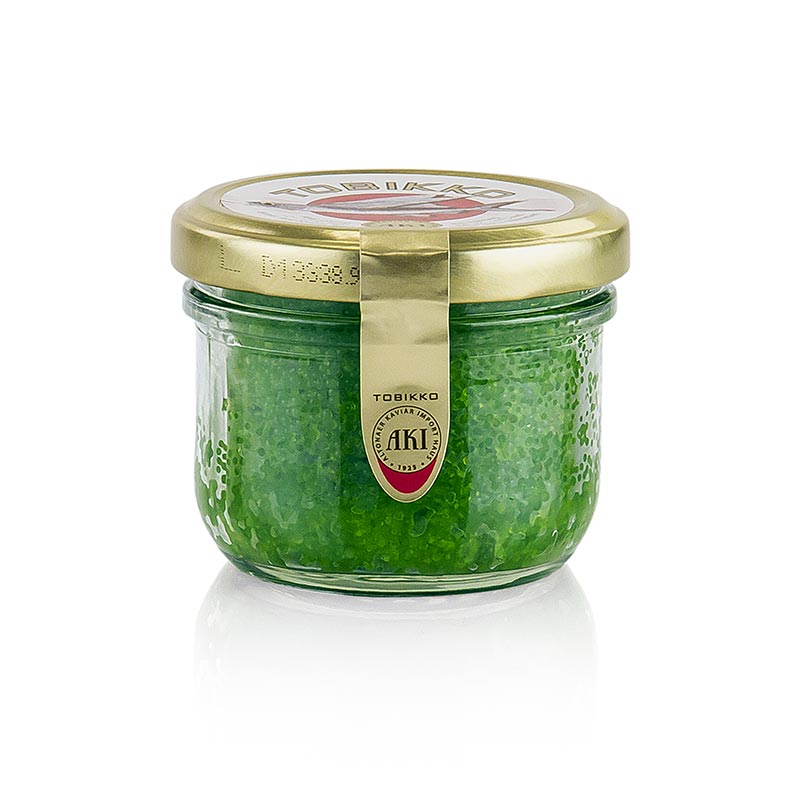 AKI - Original Tobiko - Fliegender Fisch-Rogen, grün, mit Wasabi, 90 g