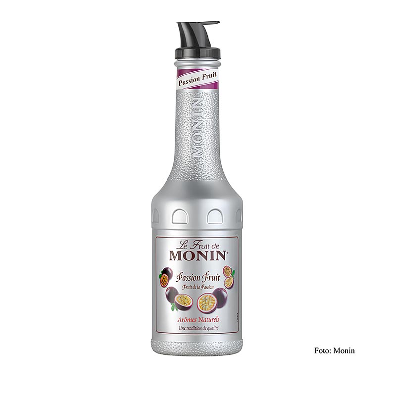 Monin - Mélange de purée de fruits - Fruit de la passion, sucré, avec bec verseur, 1 l