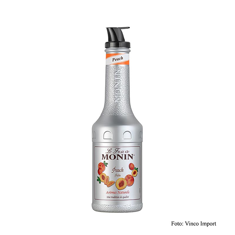 Monin - Mélange de purée de fruits - Pêche, sucré, avec bec verseur, 1 l