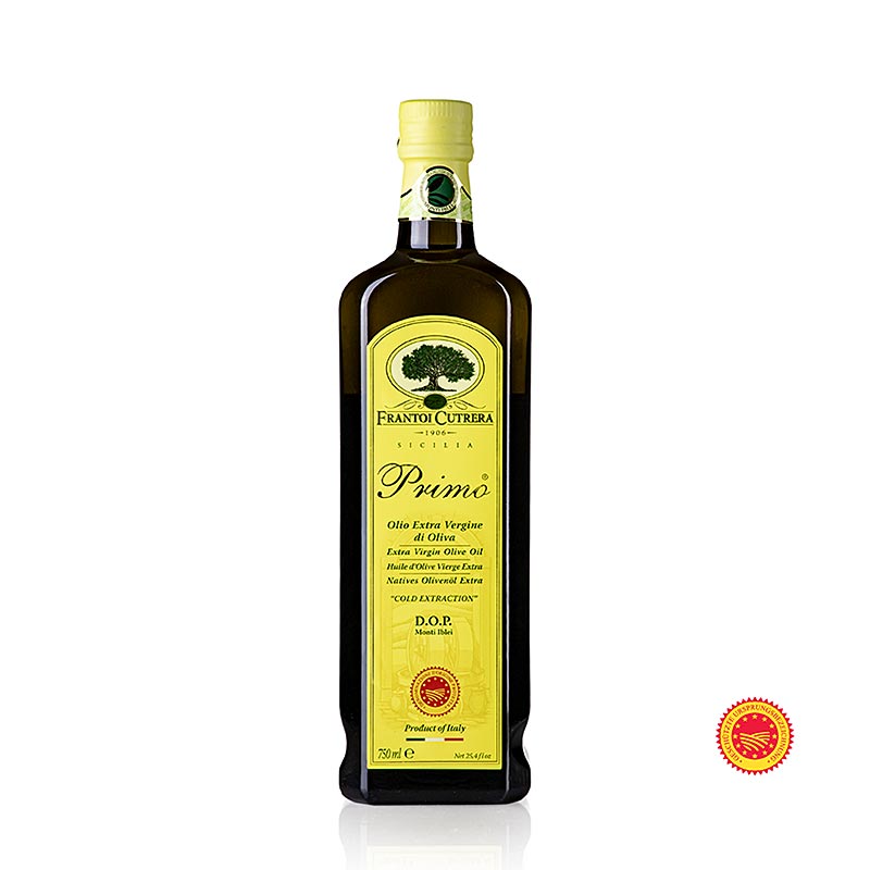 Huile d'olive vierge, Frantoi Cutrera « Primo DOP/g.U. », 100 % Tonda Iblea, 750 ml