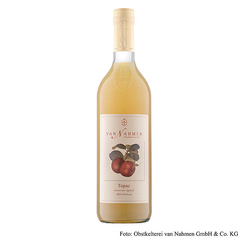 van Nahmen - Topaz Apfelsaft, 100% Direktsaft, BIO, 750 ml