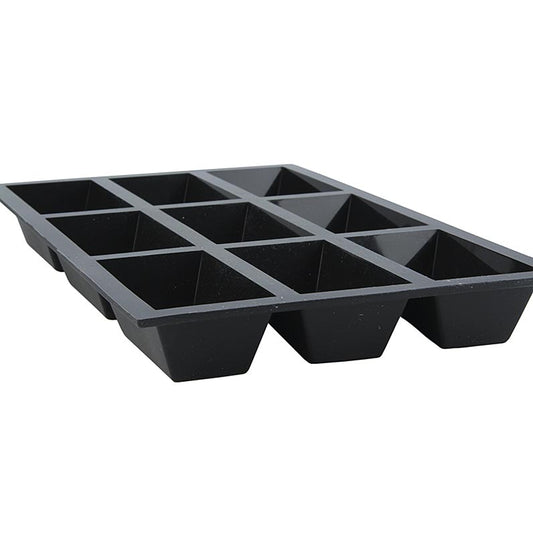 deBUYER Backform Moul´flex, 9 rechteckige Cake Formen, 3x8cm, 3cm hoch,17,5x30cm, 1 St | Non Food / Hardware / Grillzubehör | thungourmet