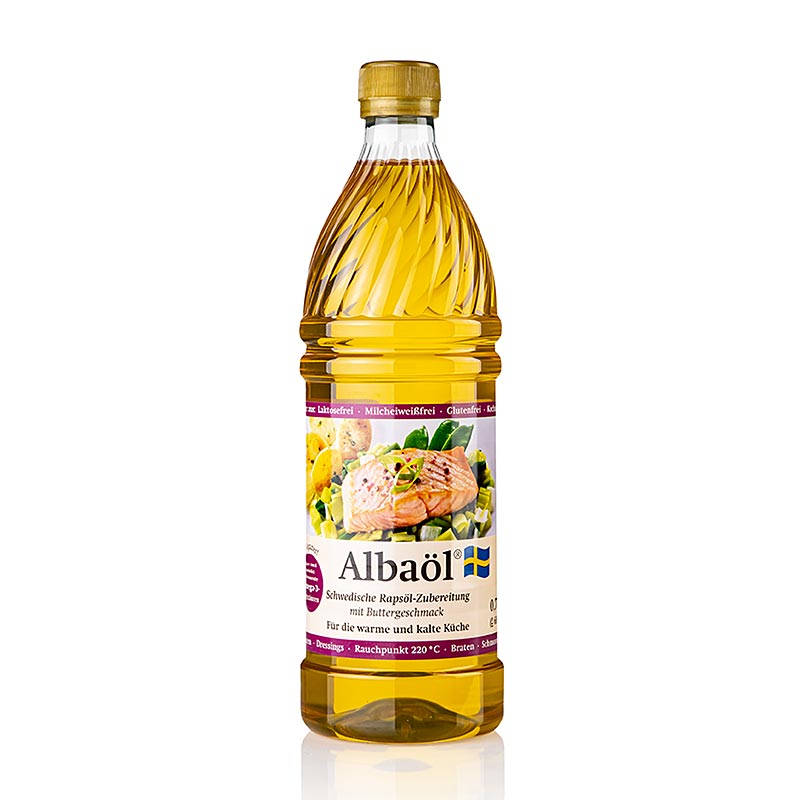Albaöl© - Préparation d'huile de colza, au goût de beurre, Suède, 750 ml