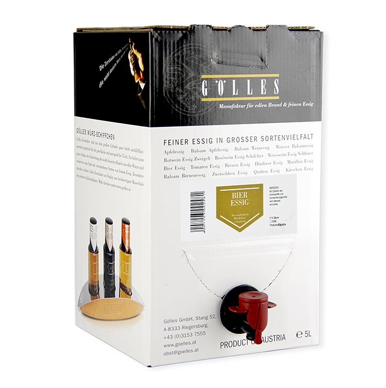 Vinaigre de bière Gölles, 5% d'acidité, 5 l