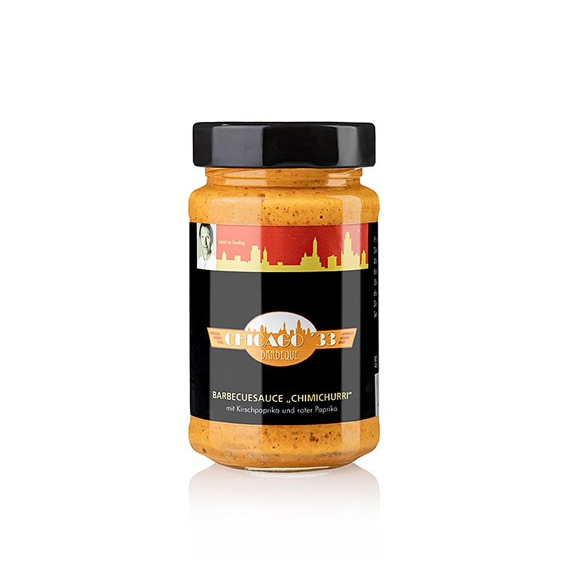 CHICAGO '33 Chimichurri, rosso, salsa BBQ con peperoni e paprika rossa, 225 ml