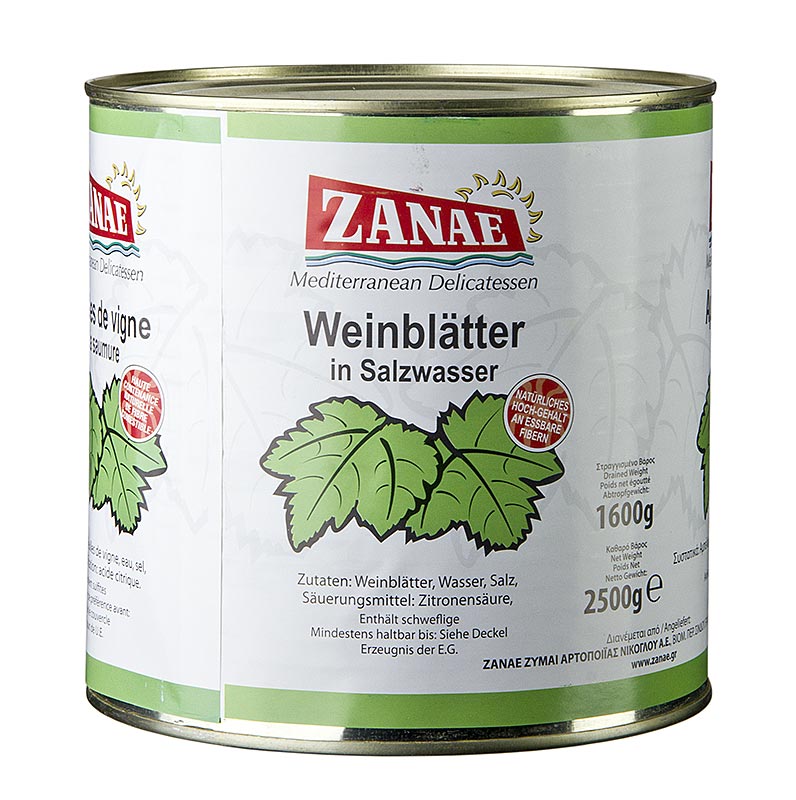 Zanae - Weinblätter, in Salzwasser, 2,4 kg, ca.360 St