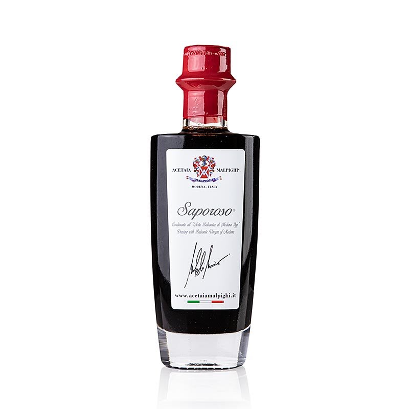 Balsamico Condiment "Saporoso", 6 Jahre, Eichen - & Akazienholzfass, Malpighi, 200 ml | Essig & Öl | thungourmet