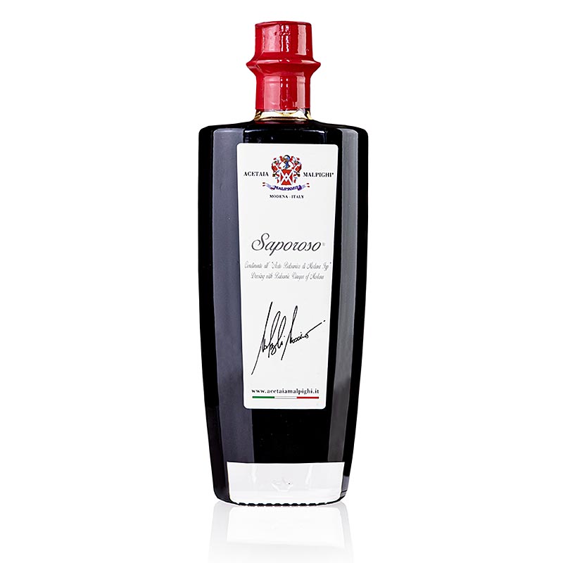 Condimento Balsamico "Saporoso", 6 anni, botte di rovere e acacia, Malpighi, 500 ml