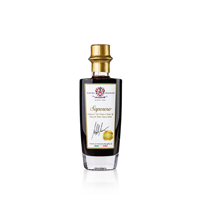 Condimento al balsamico "Saporoso Riserva", 8 anni, legno di rovere e acacia, Malpighi