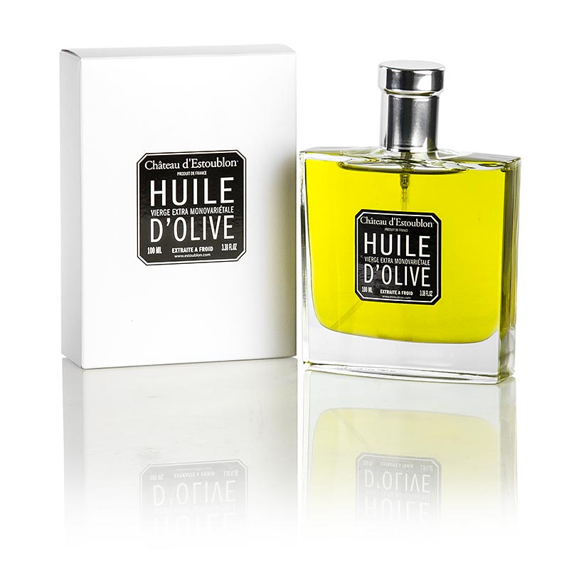 Huile d'olive vierge, issue d'olives de Salonenque, en flacon, Château d'Estoublon, 100 ml