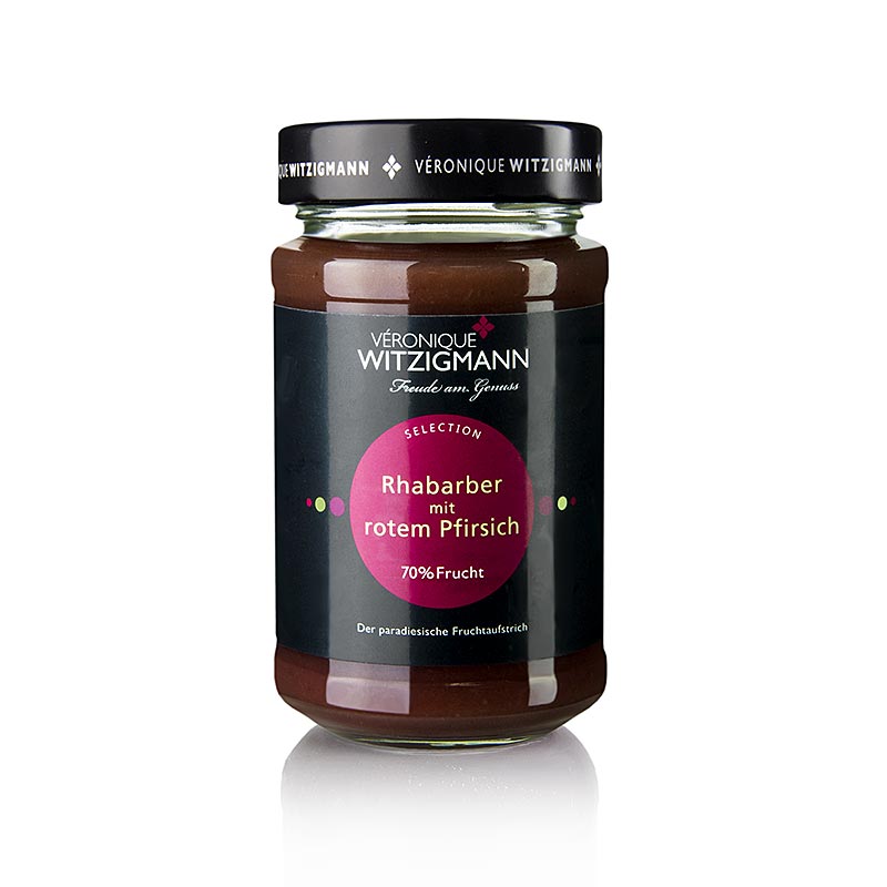 Veronique Witzigmann - Rhabarber mit rotem Pfirsich - Fruchtaufstrich, 225 g
