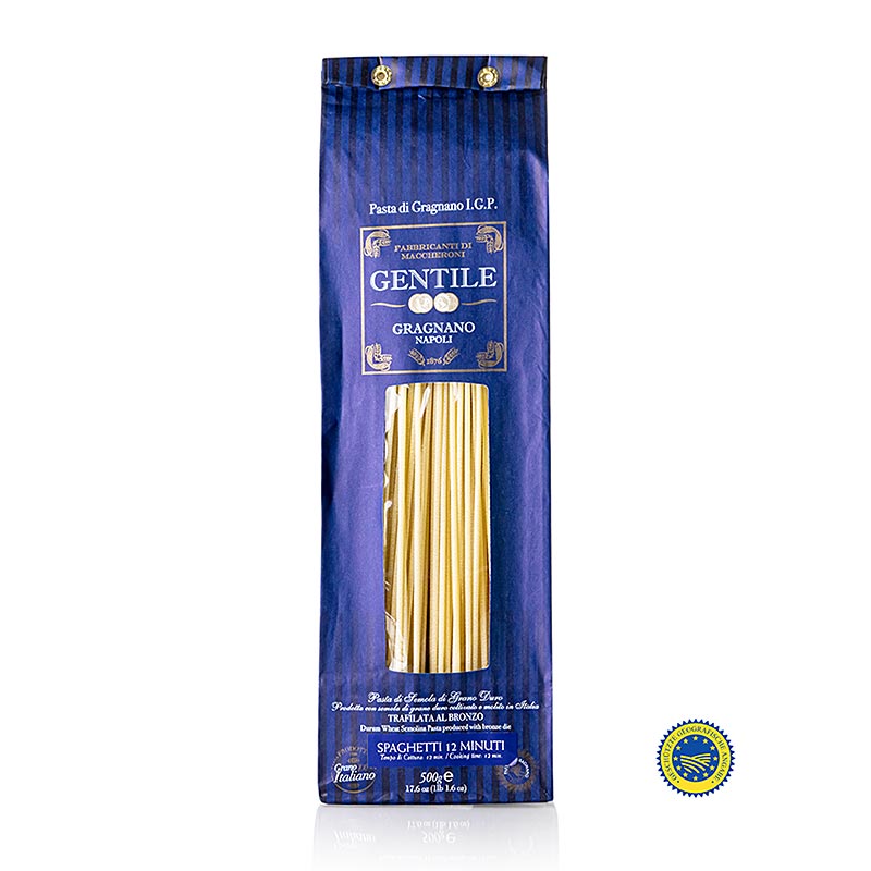 Pastificio Gentile Gragnano IGP/g.g.A. - Spaghetti, ø 2,2mm, bronzegezogen, 500 g