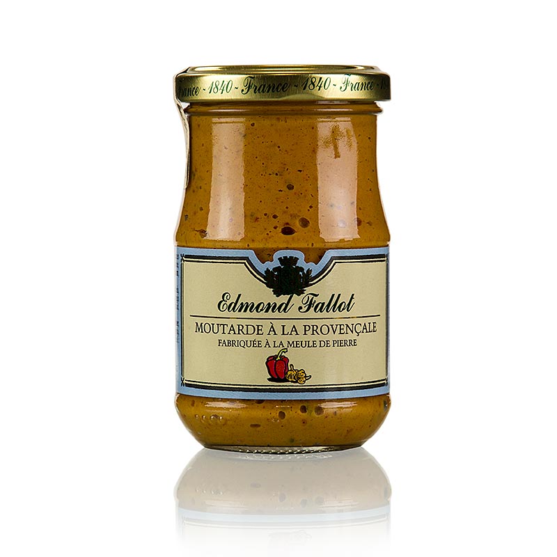 Fallot - Senf, fein, mit Paprika und Knoblauch, scharf (provencale), 190 ml