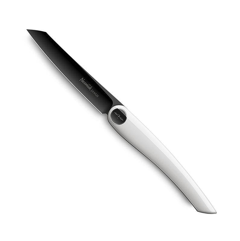 Couteau pliant Nesmuk Janus (Folder), 202 mm (115 mm fermé), finition laquée blanche, 1 pièce