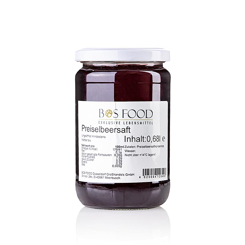 Jus d'airelle rouge, 680 ml