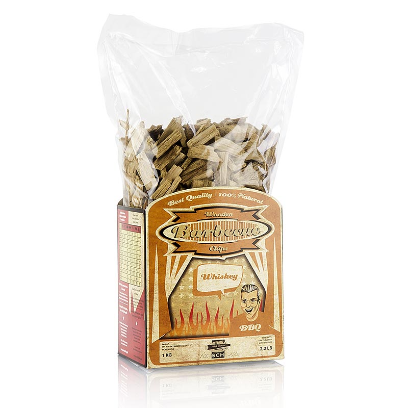 Axtschlag - Grill BBQ - Trucioli per affumicatura in legno di quercia da whisky, 1 kg