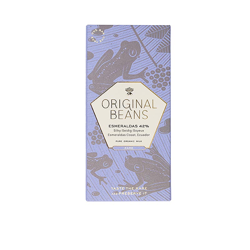 Esmeraldas Ecuador, tavoletta di cioccolato al latte al 42%, 70 g, di Original Beans, biologico, 70 g