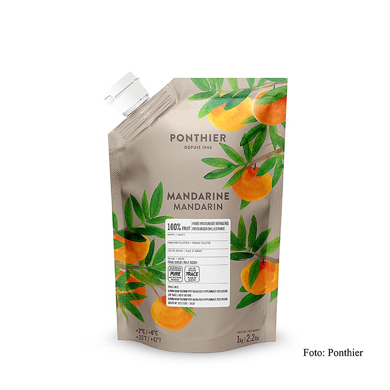 Purée de mandarine Ponthier, 100 % fruit, 1 kg