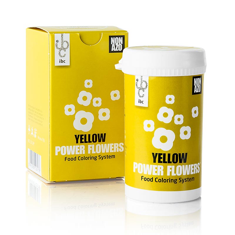 PowerFlowers - Jaune, Colorant alimentaire sans AZO pour chocolat, Mona Lisa, 50 g