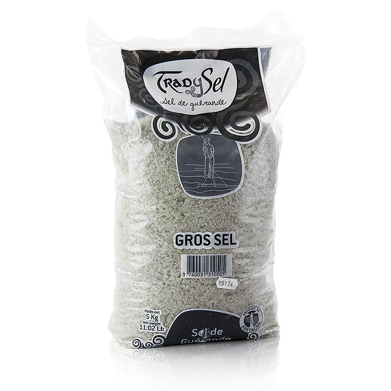 Meersalz, grob, grau, feucht, Guerande/Frankreich, TradySel, 5 kg