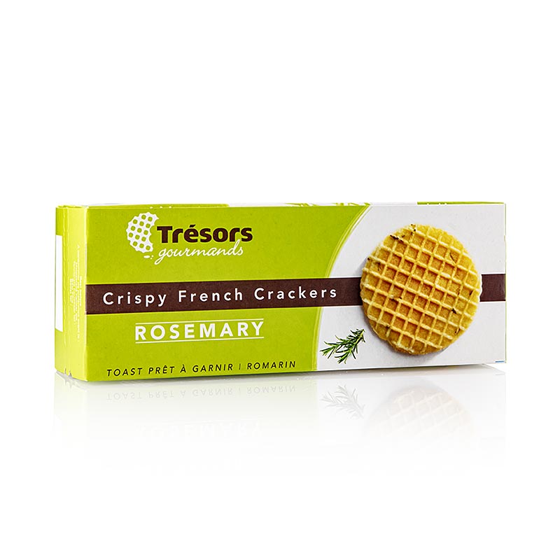 Pâtisserie des Flandres - Barsnack Tresors - Mini-gaufrettes croustillantes à la française au romarin, 95 g