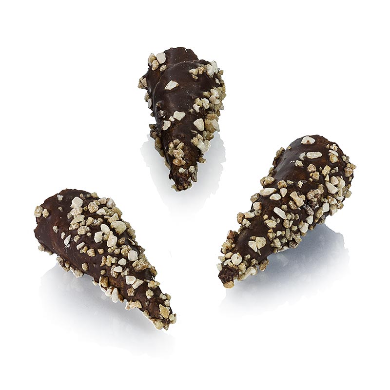 Mini croissant Premium Collection, con cioccolato fondente e croccante, ø 2,5x7,5 cm, 1,8 kg, 198 pezzi.
