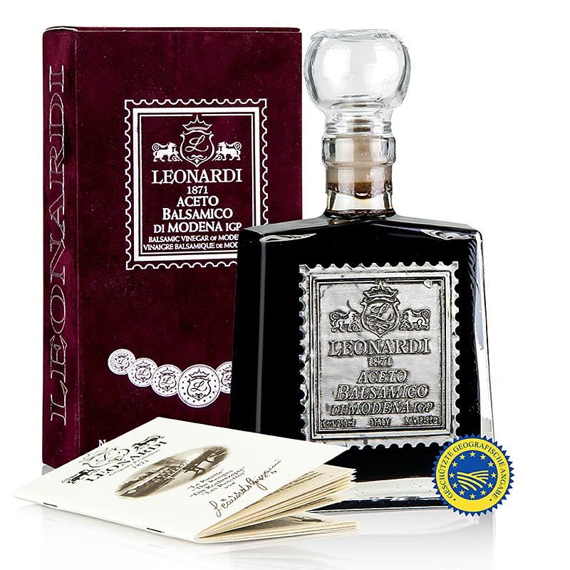 Leonardi - Vinaigre balsamique Modène IGP, Velluto Bordeaux, 15 ans d'âge, 250 ml