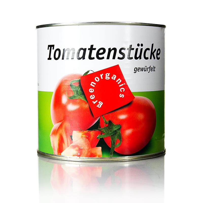 Pomodoro a pezzi, verde biologico, BIO, 2,55 kg