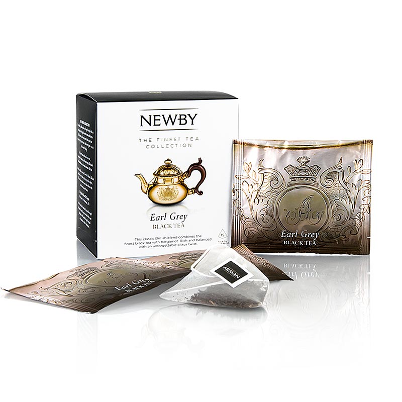 Newby Tea Earl Grey, Thé noir, 37,5 g, 15 sachets