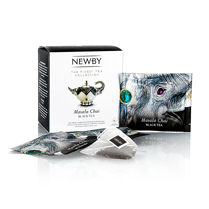Newby Tea Masala Chai, Thé noir, 37,5 g, 15 sachets