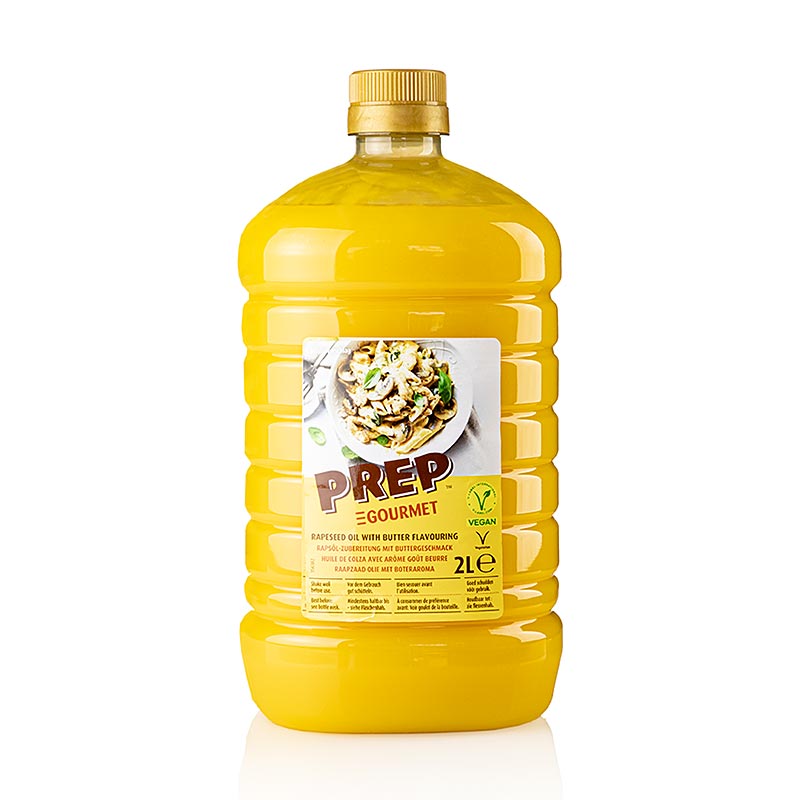 Prep Gourmet, huile végétale aromatisée au beurre, 2 l