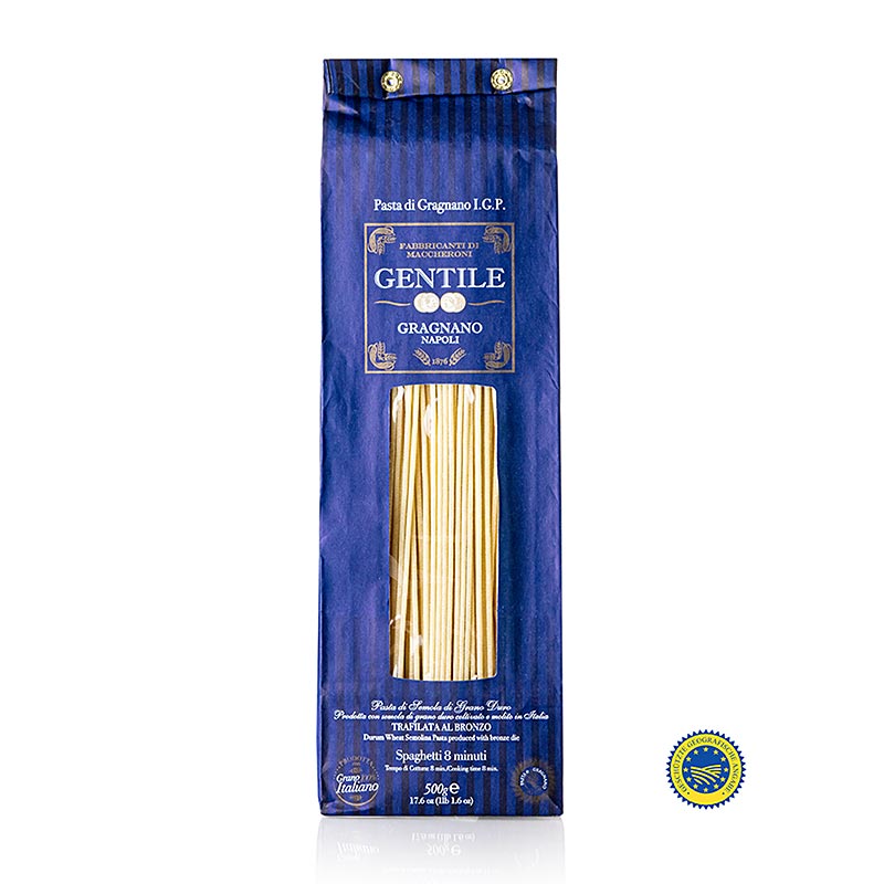 Pastificio Gentile Gragnano IGP/g.g.A. - Spaghetti, ø 1,9 mm, trafilati al bronzo, 500 g